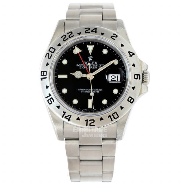 40 mm Rolex Explorer II 16570 Steel on Oyster Pre-Owned